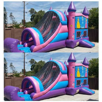 2020 Castle V -Roof Wet/Dry Combo, Inflatable Castle Combo Bounce House For Kids From Inflatables