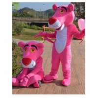 2019 pink color Holiday Pink Leopard mascot costumes for sale