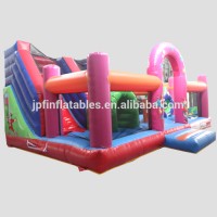 2018 Amusement park playground inflatable fun city with slide for kids