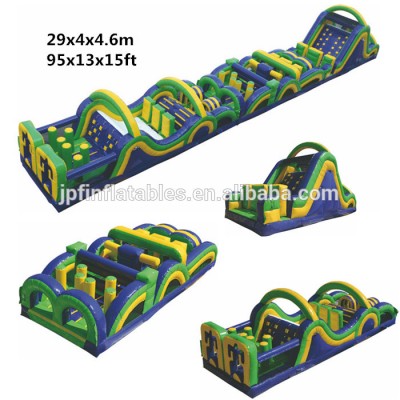 2018 commercial playground equipment giant 3 in one inflatable obstacle course for party rental