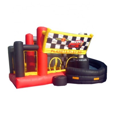 2019 customized design racing car  inflatable bouncer slide for boys party