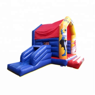 2019 super man hero inflatable castle with slide combo for sale