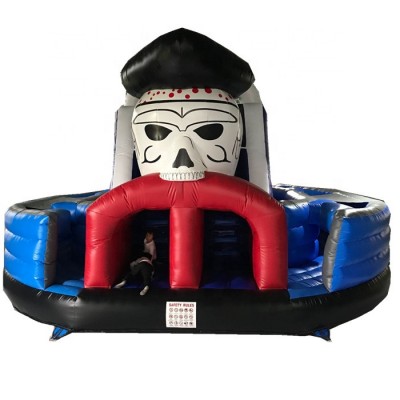 2018 skeleton head inflatable fun city with slide for bouncy castle