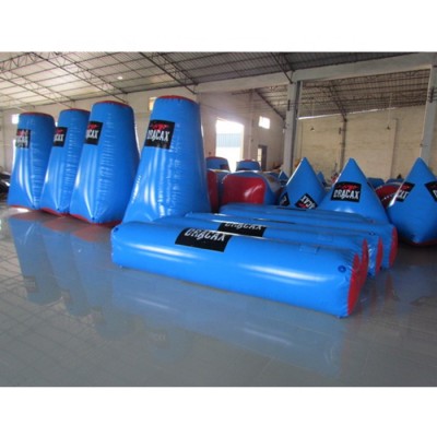 millenium field inflatable paintball bunkers made by durable 0.6mm PVC tarpaulin with LOGO