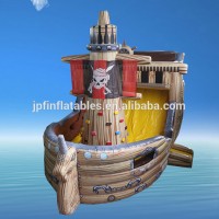 Amusement theme park inflatable pirate ship bounce house