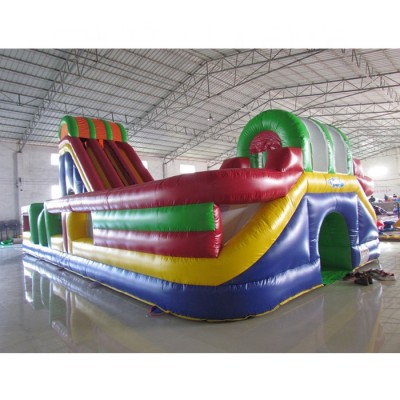 2019 party fun rental 50ft zip it inflatable obstacle course for sale