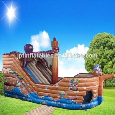 Amusement theme park ride inflatable pirate ship for sale / inflatable pirate ship slide