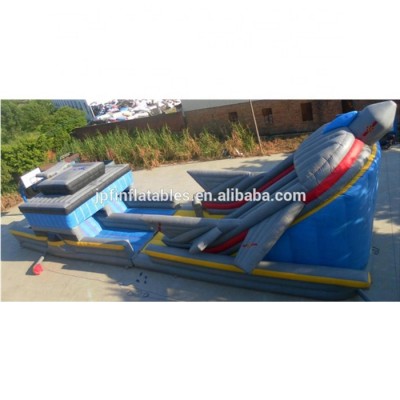 2019 New Style  obsacle course inflatable aircraft with slide carrier