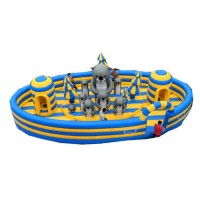 2019 New arrival inflatable games fun city with sea lions for amusement park