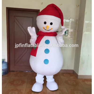 white Christmas snowman costume for Christmas decorations. Holiday mascot costumes for sale