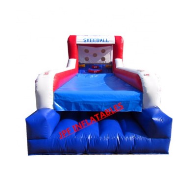 2020 kids inflatable skee ball game, pvc tarpaulin inflatable sports game SKEEBALL GAME for rental